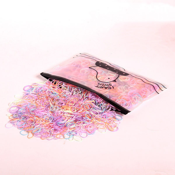 1.000 pièces. Attaches cheveux élastiques pour enfants et adultes. Cordes à cheveux élastiques. Accessoires pour cheveux – Image 9