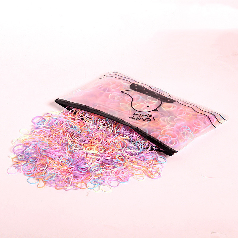 1.000 pièces. Attaches cheveux élastiques pour enfants et adultes. Cordes à cheveux élastiques. Accessoires pour cheveux – Image 9