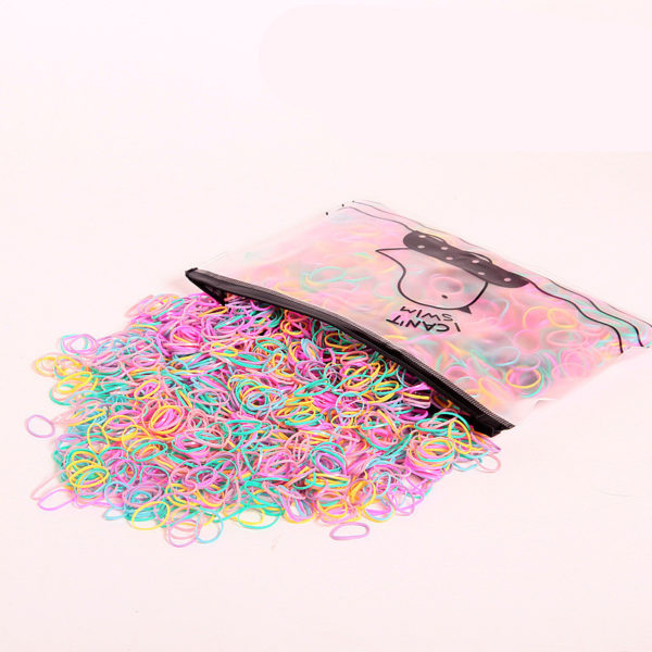1.000 pièces. Attaches cheveux élastiques pour enfants et adultes. Cordes à cheveux élastiques. Accessoires pour cheveux – Image 12