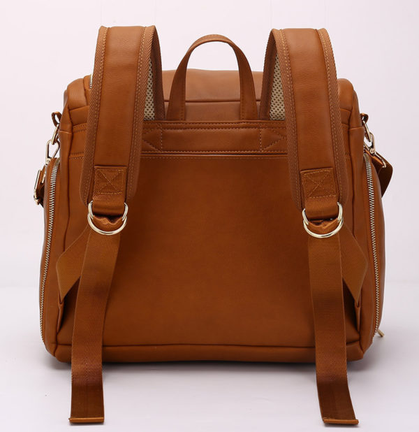 Sac à langer en cuir multifonctionnel. Sac à couches grande capacité. Sac à dos pour maman-bébé – Image 2