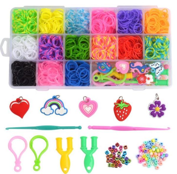 4.400 pièces. Ensemble d'élastiques à tresser arc-en-ciel. Accessoires cheveux pour enfants – Image 4