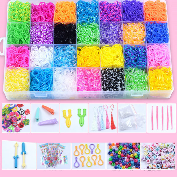 4.400 pièces. Ensemble d'élastiques à tresser arc-en-ciel. Accessoires cheveux pour enfants – Image 6