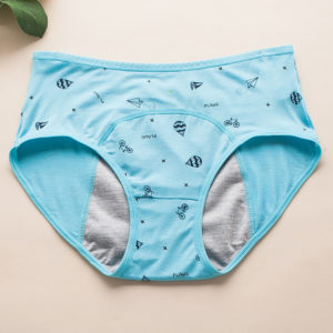 Culotte menstruelle étanche en coton pour filles