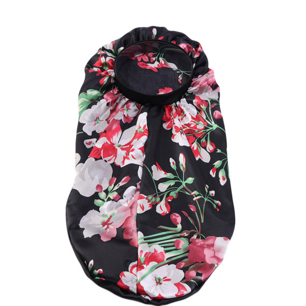 Bonnet de nuit long en satin avec bandeau extensible pour femmes – Image 13