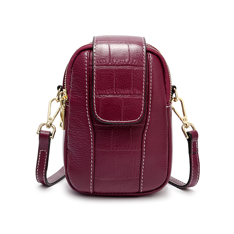 Mini sac messager vertical en cuir pour téléphone portable – Image 4