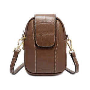 Mini sac messager vertical en cuir pour téléphone portable