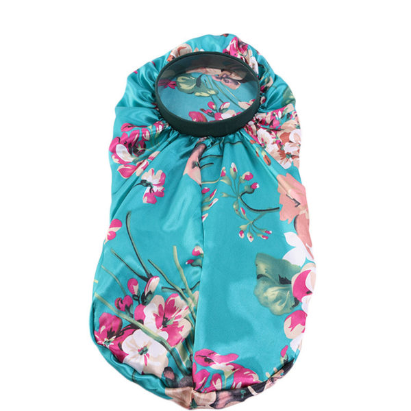 Bonnet de nuit long en satin avec bandeau extensible pour femmes – Image 11