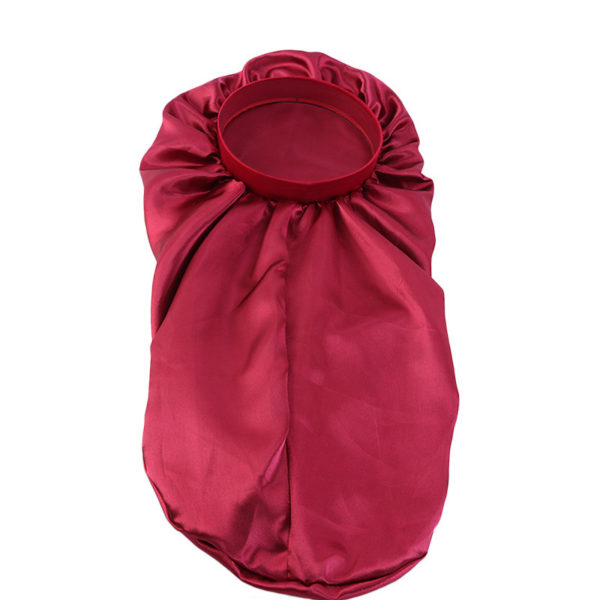 Bonnet de nuit long en satin avec bandeau extensible pour femmes – Image 10