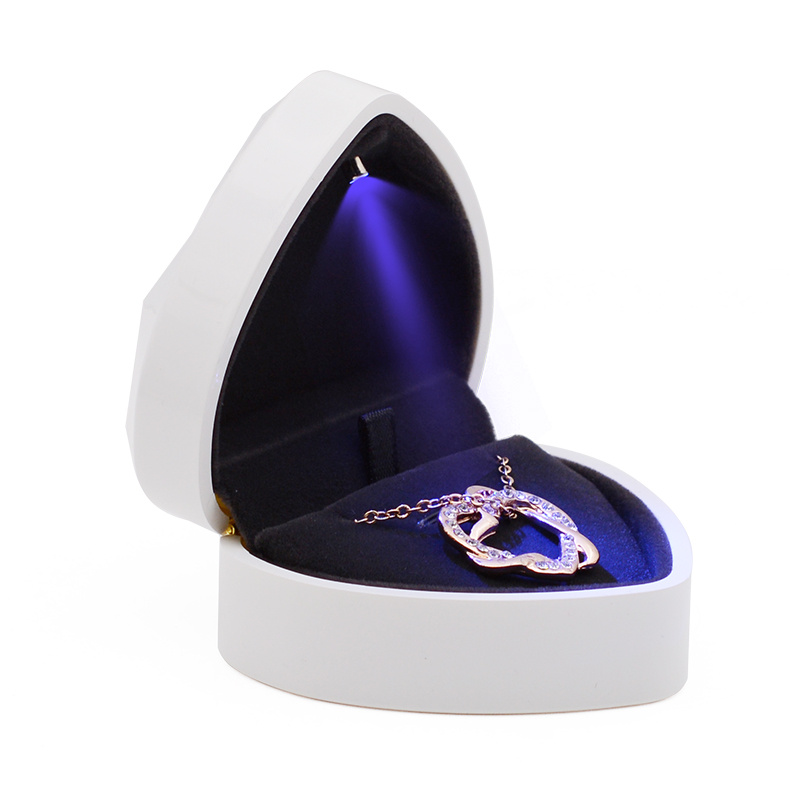 Boîte à bagues de mariage et de fiançailles avec lumière. Boîte de rangement de bagues – Image 6