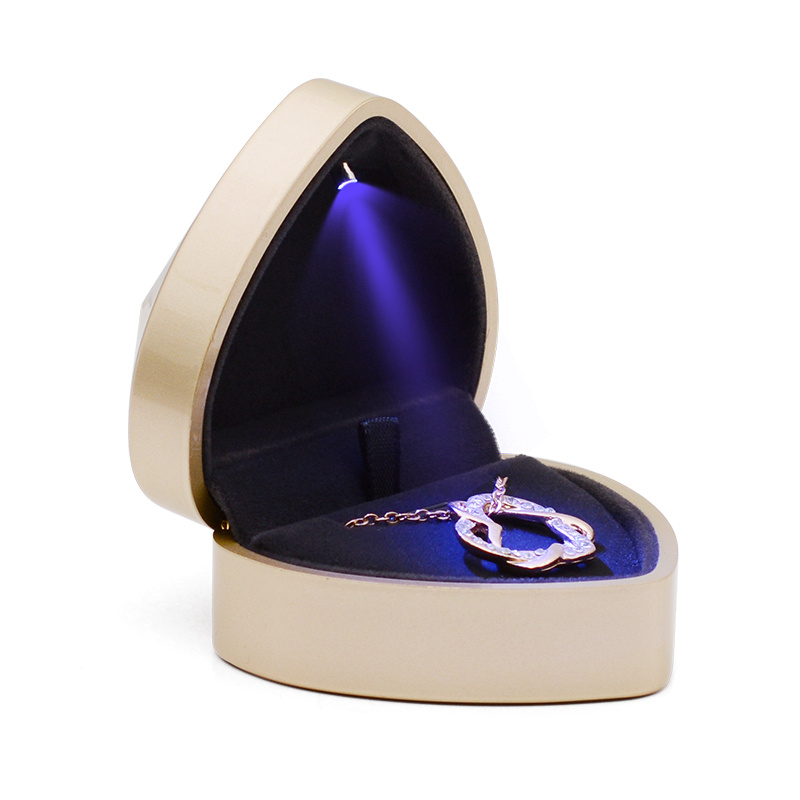 Boîte à bagues de mariage et de fiançailles avec lumière. Boîte de rangement de bagues – Image 10
