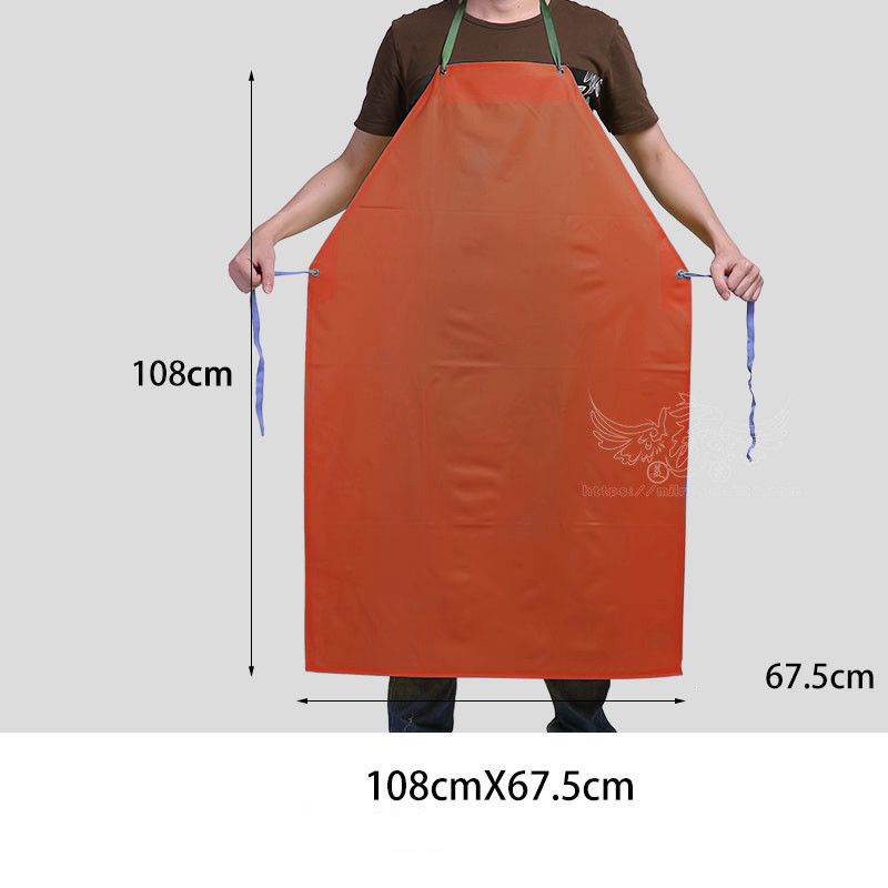 Tablier de boucherie. Tablier de poissonnerie. Tablier d'abattoir. Tablier de vendeur de légumes et fruits. Tablier imperméable en PVC – Image 6