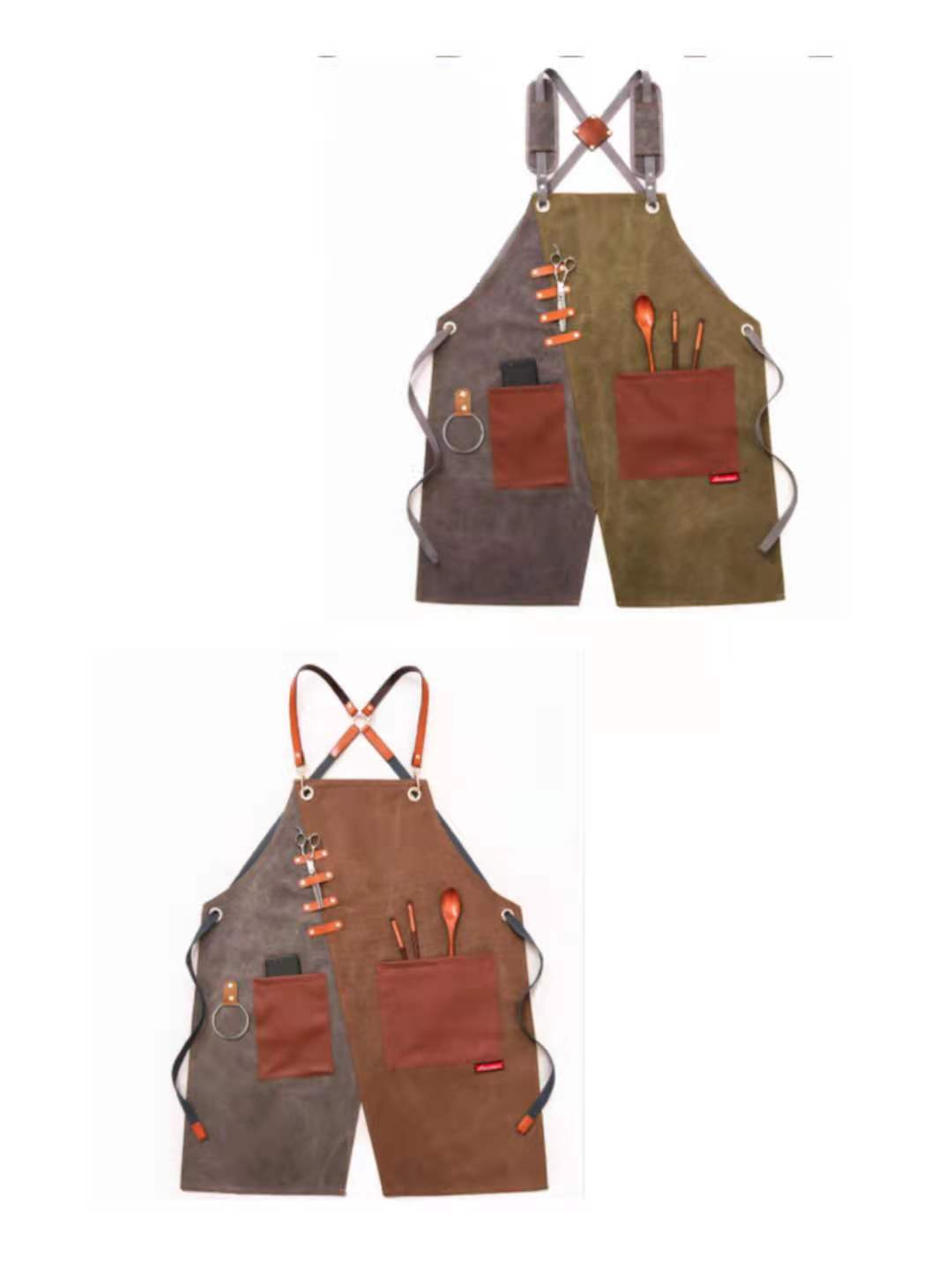 Tablier de travail. Vêtement de travail imprimé en denim. Tablier pour hommes et femmes – Image 34