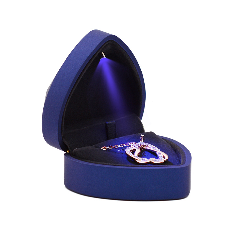 Boîte à bagues de mariage et de fiançailles avec lumière. Boîte de rangement de bagues – Image 8