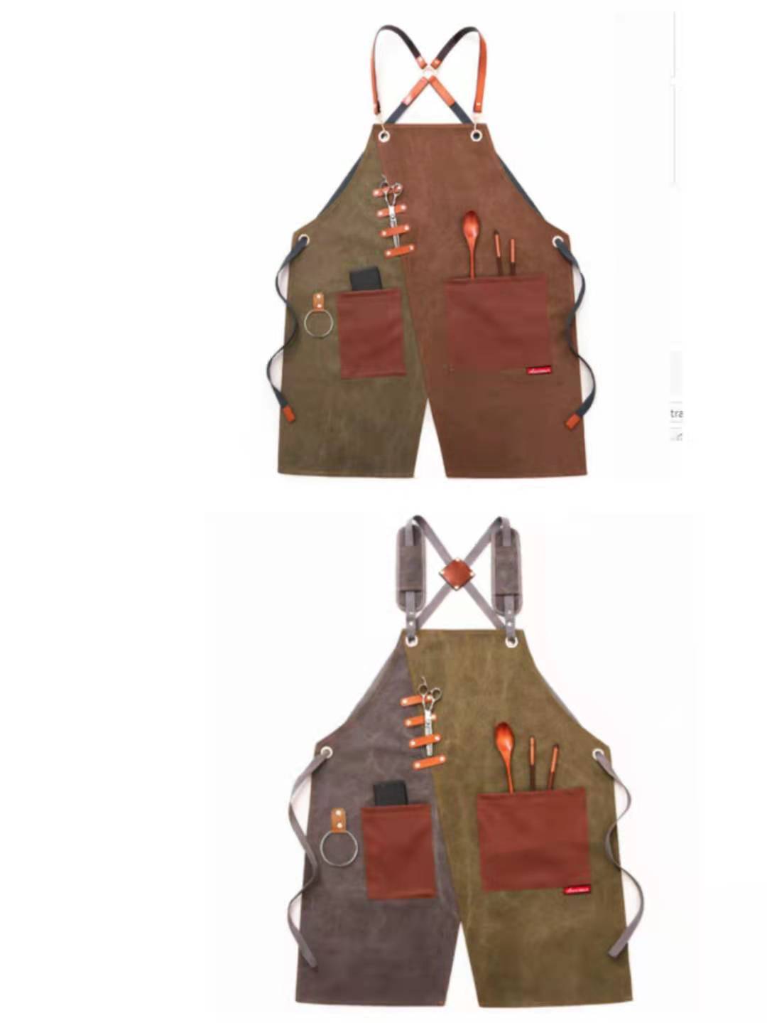 Tablier de travail. Vêtement de travail imprimé en denim. Tablier pour hommes et femmes – Image 30