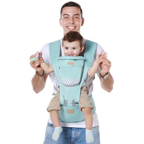 Porte-bébé multifonctionnel, tabouret de taille. Tissu en maille respirant pour Papa-bébé et mama-bébé – Image 3