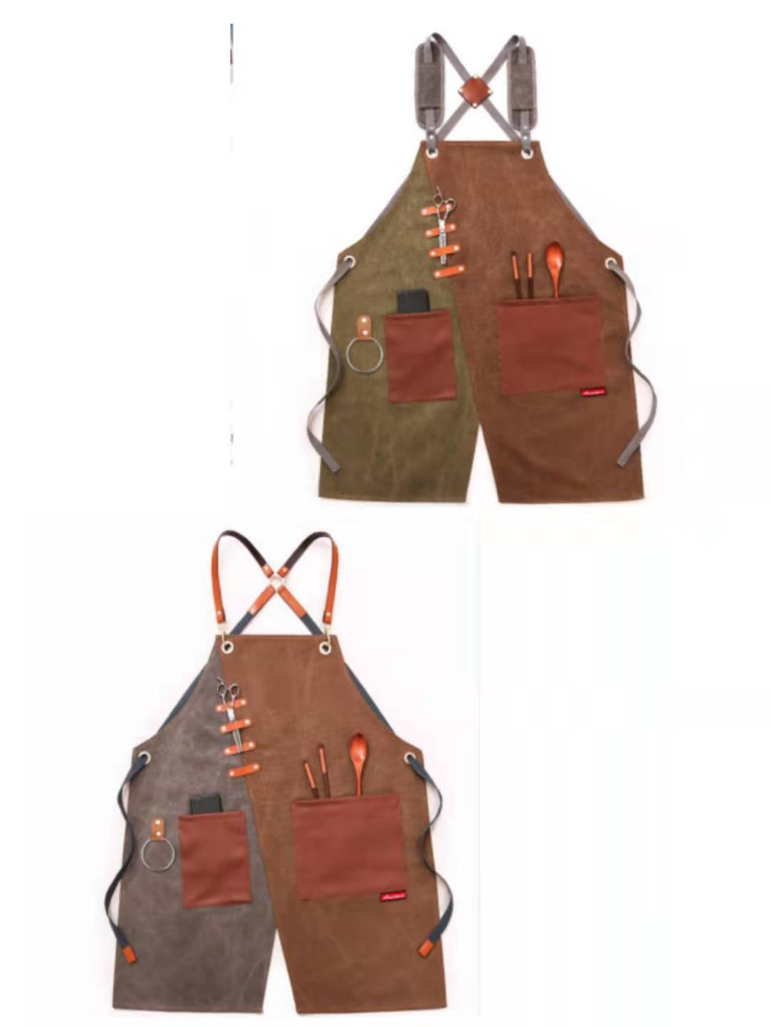 Tablier de travail. Vêtement de travail imprimé en denim. Tablier pour hommes et femmes – Image 36