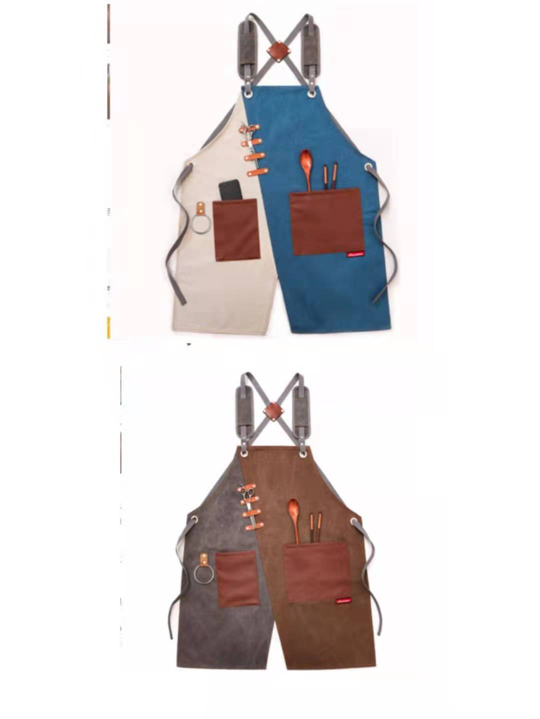 Tablier de travail. Vêtement de travail imprimé en denim. Tablier pour hommes et femmes – Image 27