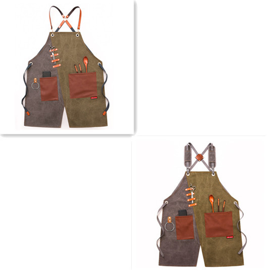 Tablier de travail. Vêtement de travail imprimé en denim. Tablier pour hommes et femmes – Image 14