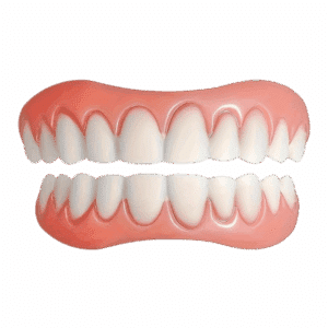 Une paire de prothèses dentaires inférieures et supérieures ajustable en silicone pour hommes et femmes