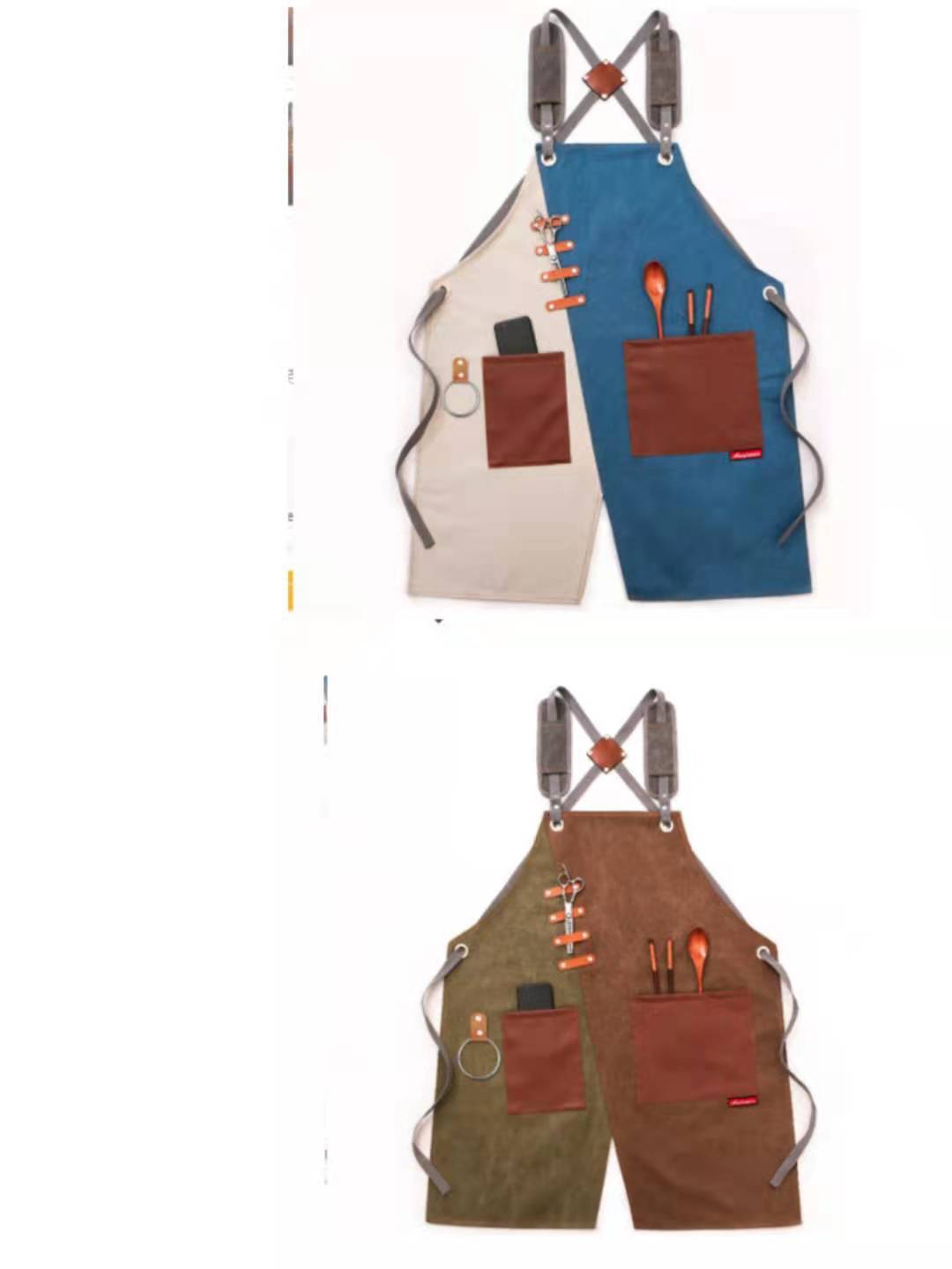 Tablier de travail. Vêtement de travail imprimé en denim. Tablier pour hommes et femmes – Image 15