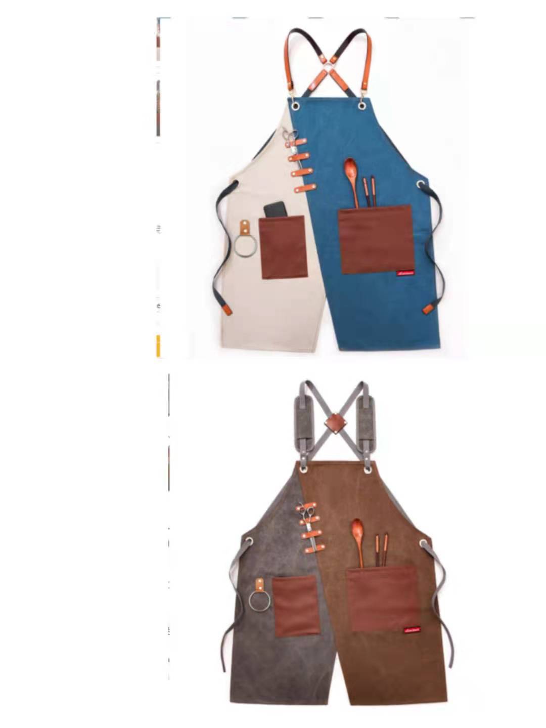 Tablier de travail. Vêtement de travail imprimé en denim. Tablier pour hommes et femmes – Image 18