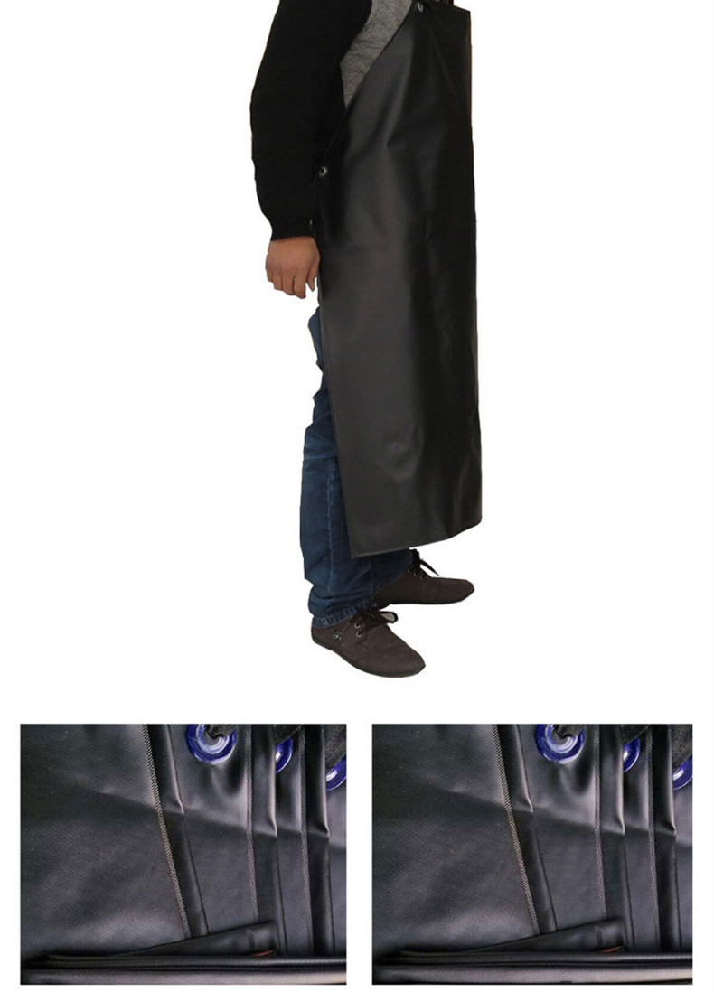 Tablier de travail rèsistant en cuir, imperméable à l'eau, à l'huile et aux produits chimiques pour hommes et femmes – Image 6