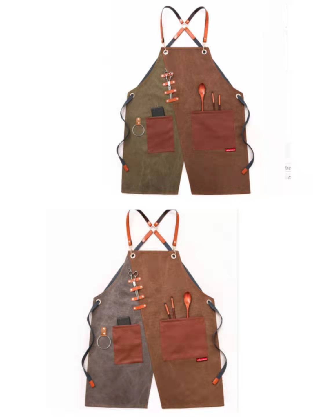 Tablier de travail. Vêtement de travail imprimé en denim. Tablier pour hommes et femmes – Image 25