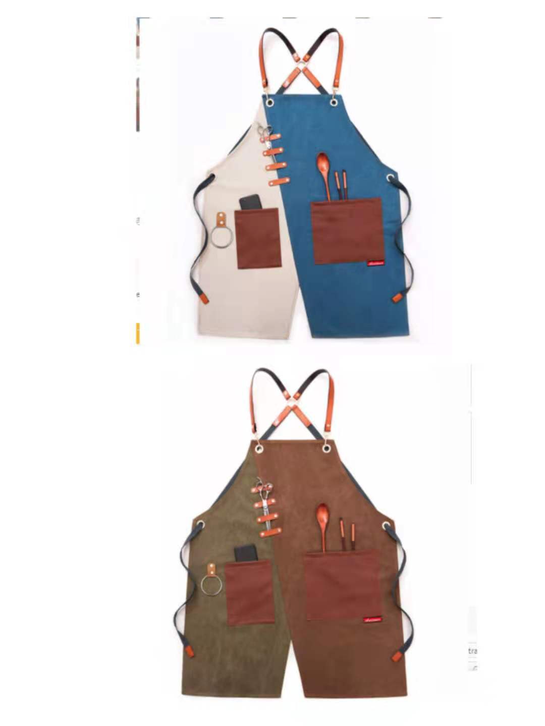 Tablier de travail. Vêtement de travail imprimé en denim. Tablier pour hommes et femmes – Image 22