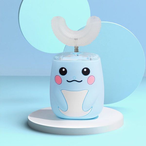 Brosse à dents électrique en silicone en forme de U pour enfants. Détartreur dentaire paresseux – Image 6