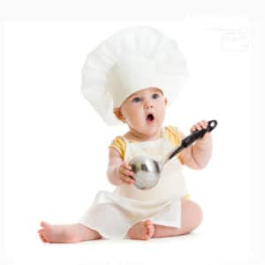 Tablier de chef de cuisine pour  bébés et enfants. Vêtement photographique pour bébé garçons et filles