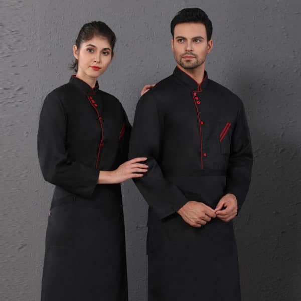 Veste de cuisine à manches longues. Vêtements pour boulangeries, pâtisseries, boucheries et restaurants pour hommes et femmes – Image 3