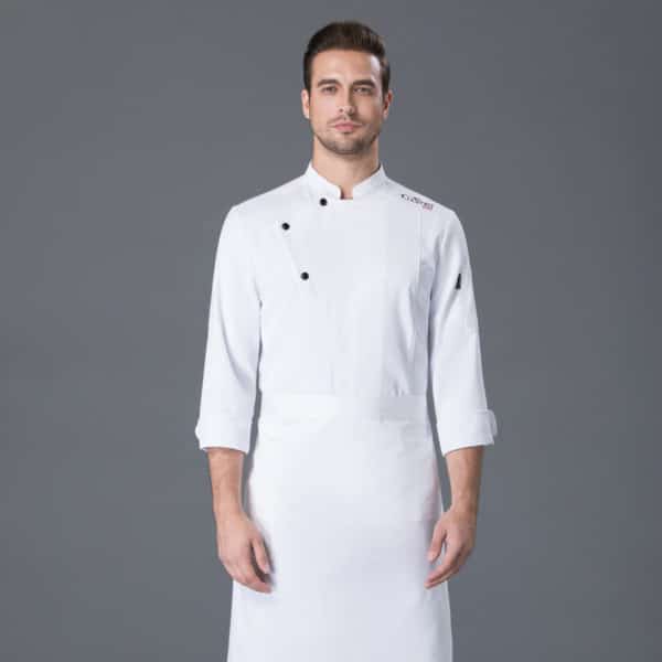 Veste de boulangerie-confiserie et tea-room à manches longues. Veste de cuisine pour hommes et femmes – Image 6