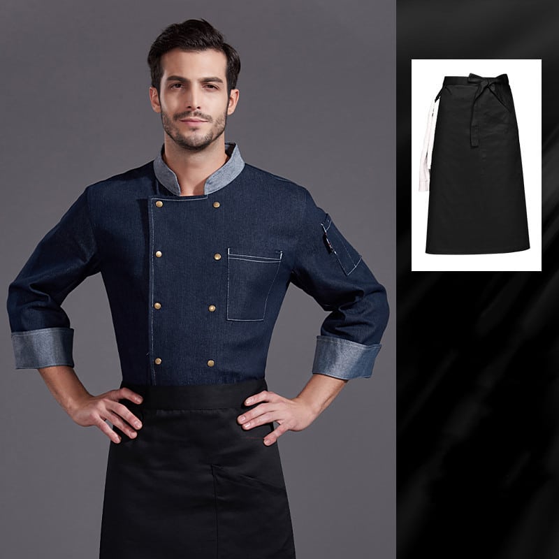 Veste de boulangerie-pâtisserie et restaurant à manches longues. Veste de cuisine pour hommes et femmes – Image 2