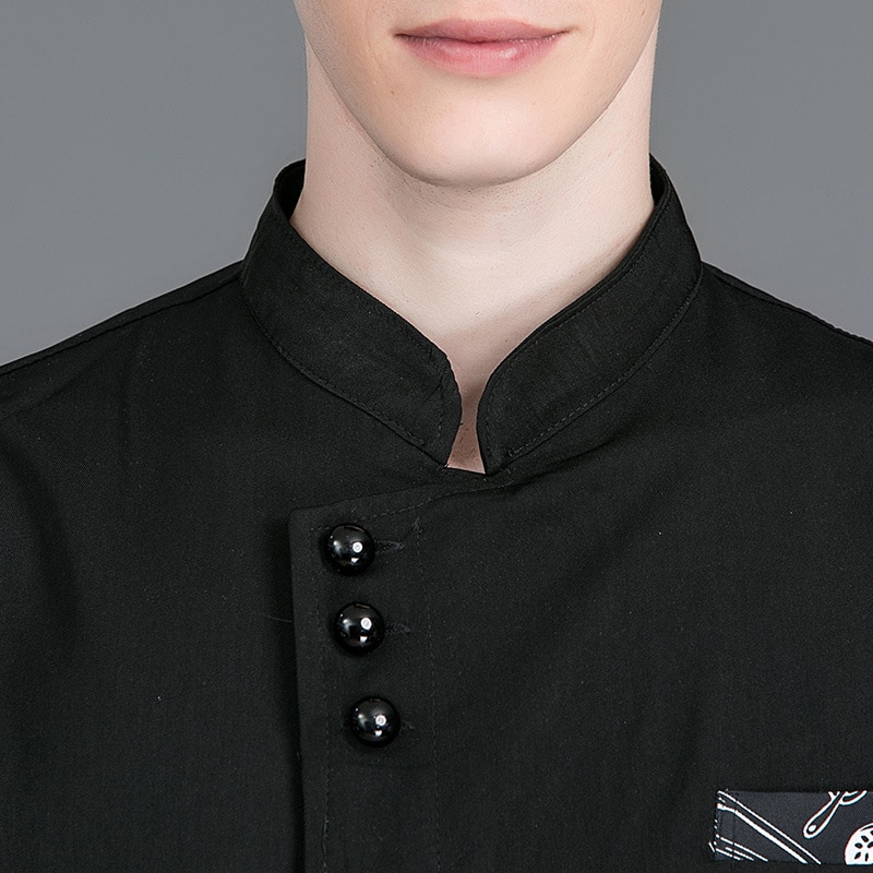 Veste de restaurant et cafétéria à longues manches. Veste de cuisine pour hommes et femmes – Image 5