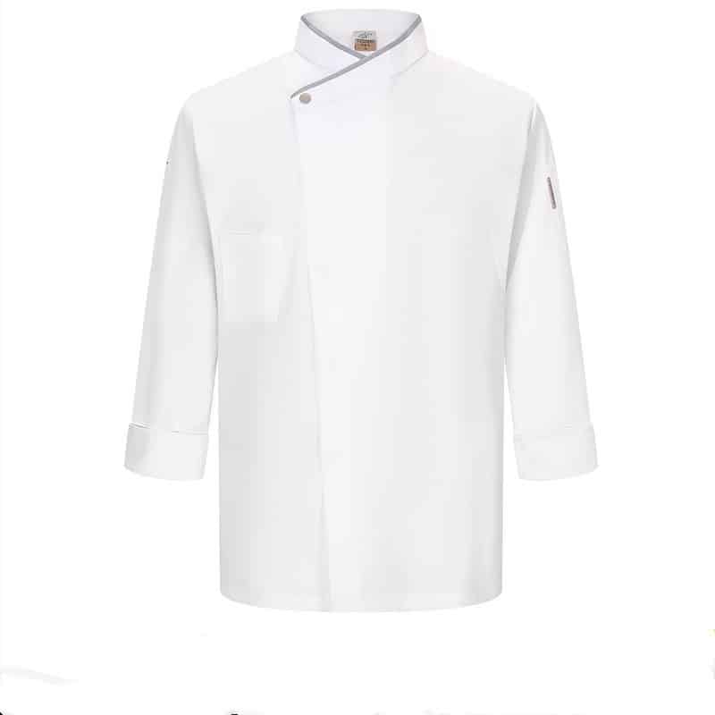 Veste de restaurant et cafétéria à manches longues. Veste de cuisine pour hommes et femmes – Image 4
