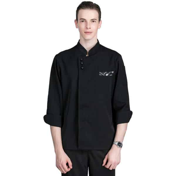 Veste de restaurant et cafétéria à longues manches. Veste de cuisine pour hommes et femmes – Image 4