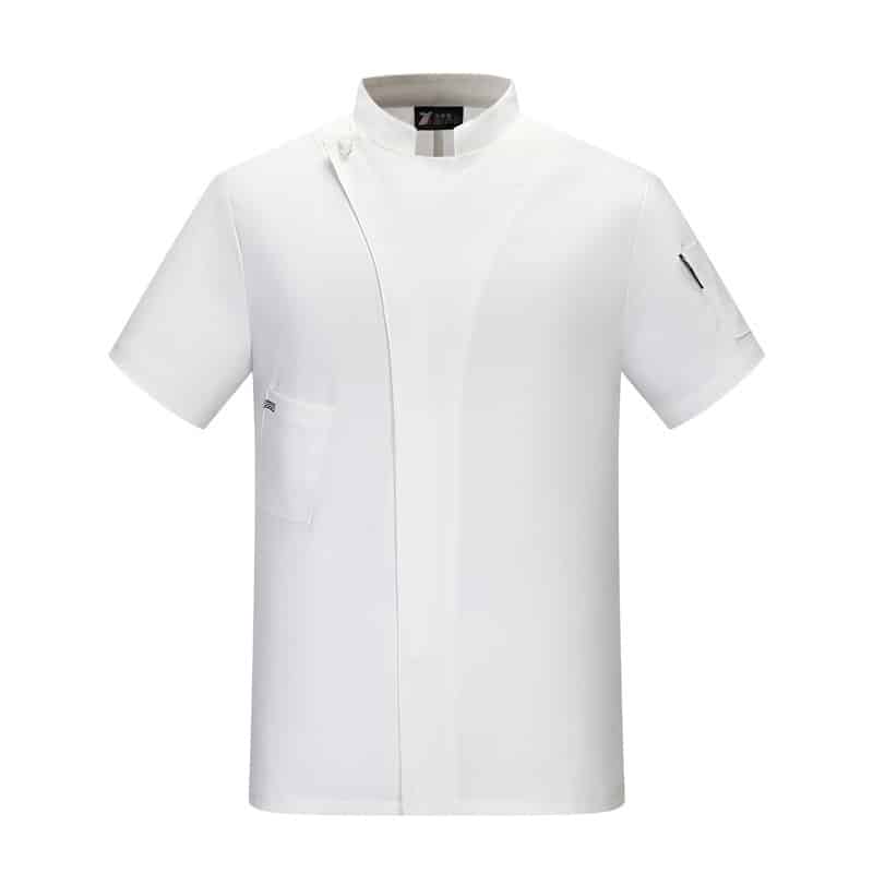 Veste de restaurant-pizzeria et cafétéria à manches courtes. Veste de cuisine pour hommes et femmes – Image 5