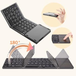 Mini clavier tablette pliable sans fil pour téléphones et tablettes portables. Clavier multifonctionnel