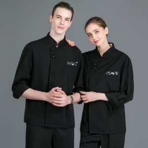 Veste de restaurant et cafétéria à longues manches. Veste de cuisine pour hommes et femmes
