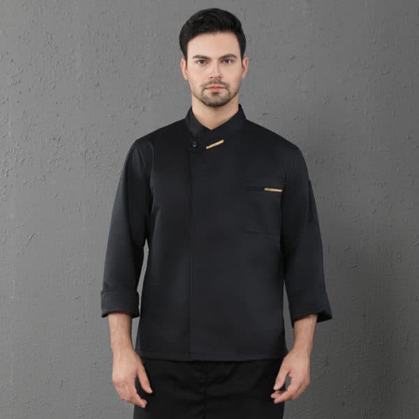Veste de boulangerie-pâtisserie et restaurant à manches longues. Veste de cuisine pour hommes et femmes – Image 6