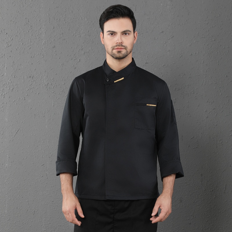 Veste de boulangerie-pâtisserie et restaurant à manches longues. Veste de cuisine pour hommes et femmes – Image 6
