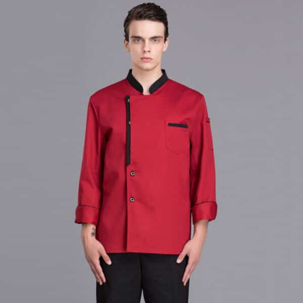 Veste de boucherie-charcuterie et restaurant à manches longues. Veste de cuisine pour hommes et femmes – Image 7