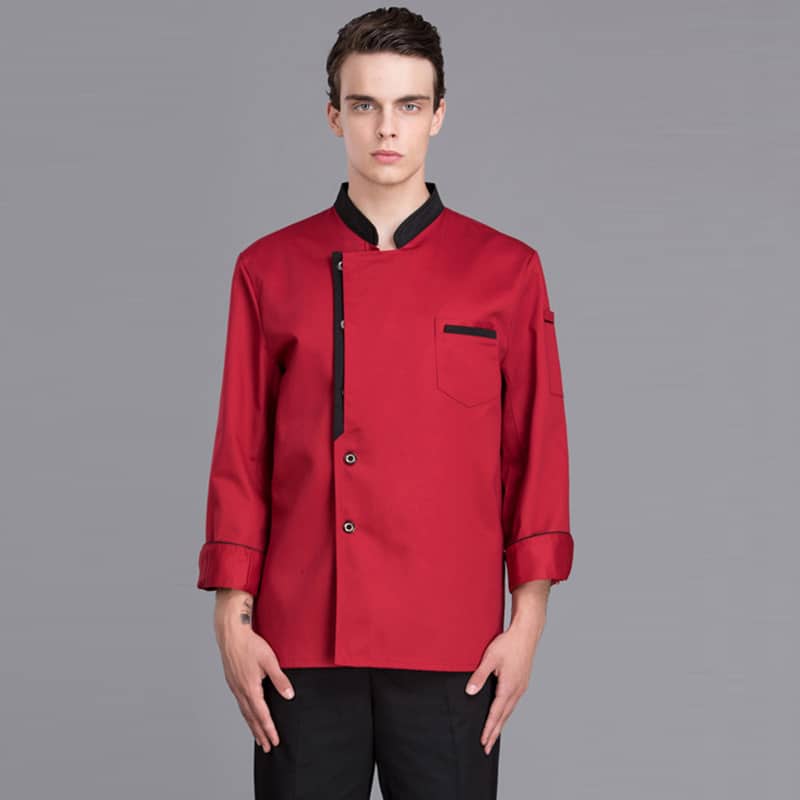 Veste de boucherie-charcuterie et restaurant à manches longues. Veste de cuisine pour hommes et femmes – Image 7