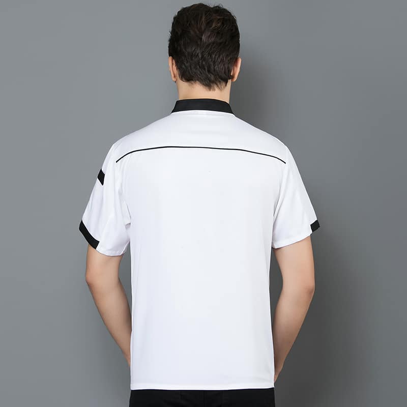 Veste de restaurant-pizzeria et cafétéria à manches courtes. Veste de cuisine pour hommes et femmes – Image 5