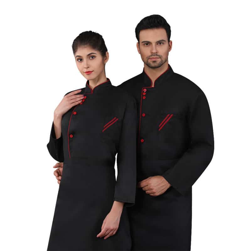 Veste de cuisine à manches longues. Vêtements pour boulangeries, pâtisseries, boucheries et restaurants pour hommes et femmes – Image 4