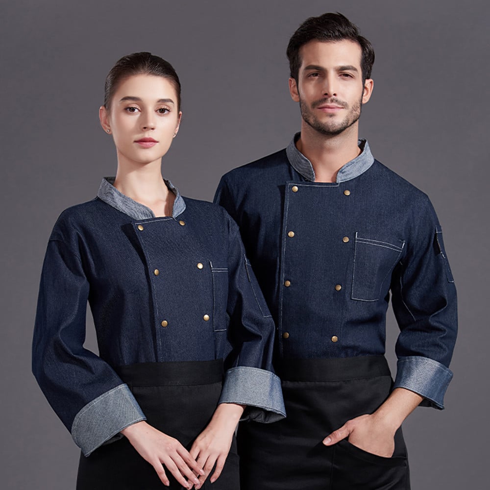 Veste de boulangerie-pâtisserie et restaurant à manches longues. Veste de cuisine pour hommes et femmes