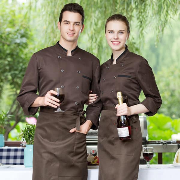 Veste de boulangerie-pâtisserie et restaurant à longues manches. Veste de cuisine pour hommes et femmes – Image 5
