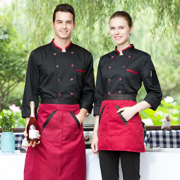Veste de boulangerie-pâtisserie et restaurant à longues manches. Veste de cuisine pour hommes et femmes