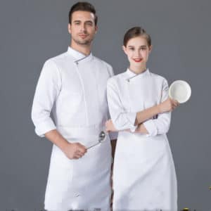Veste de restaurant et cafétéria à manches longues. Veste de cuisine pour hommes et femmes