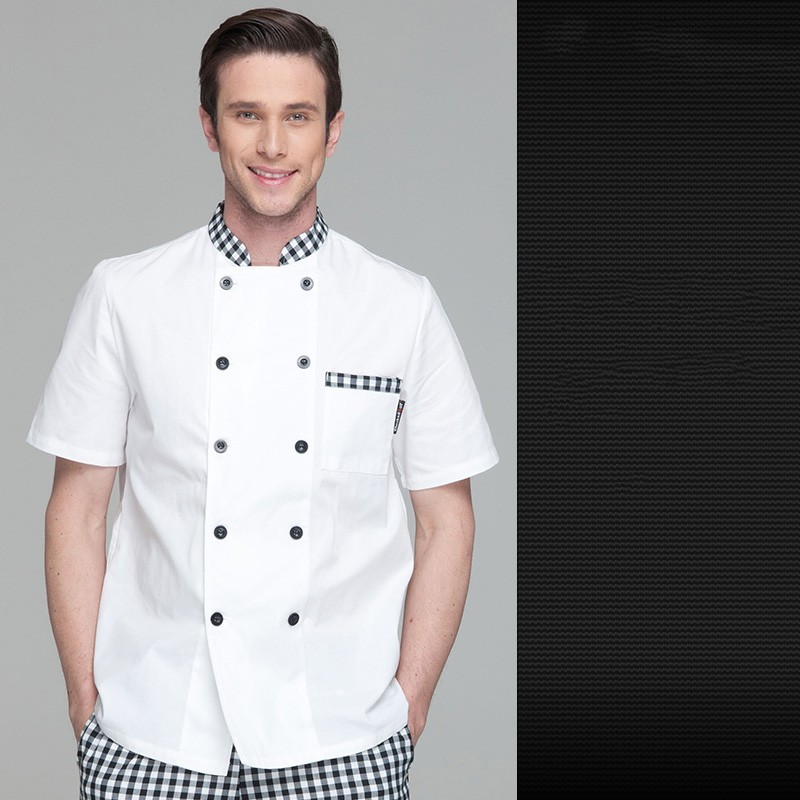 Veste de boulangerie-confiserie et tea-room à manches courtes. Veste de cuisine pour hommes et femmes – Image 3